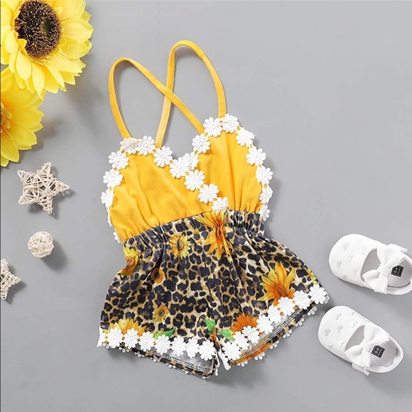 Toddler Baby Girl Summer Romper - Picture 2 of 5